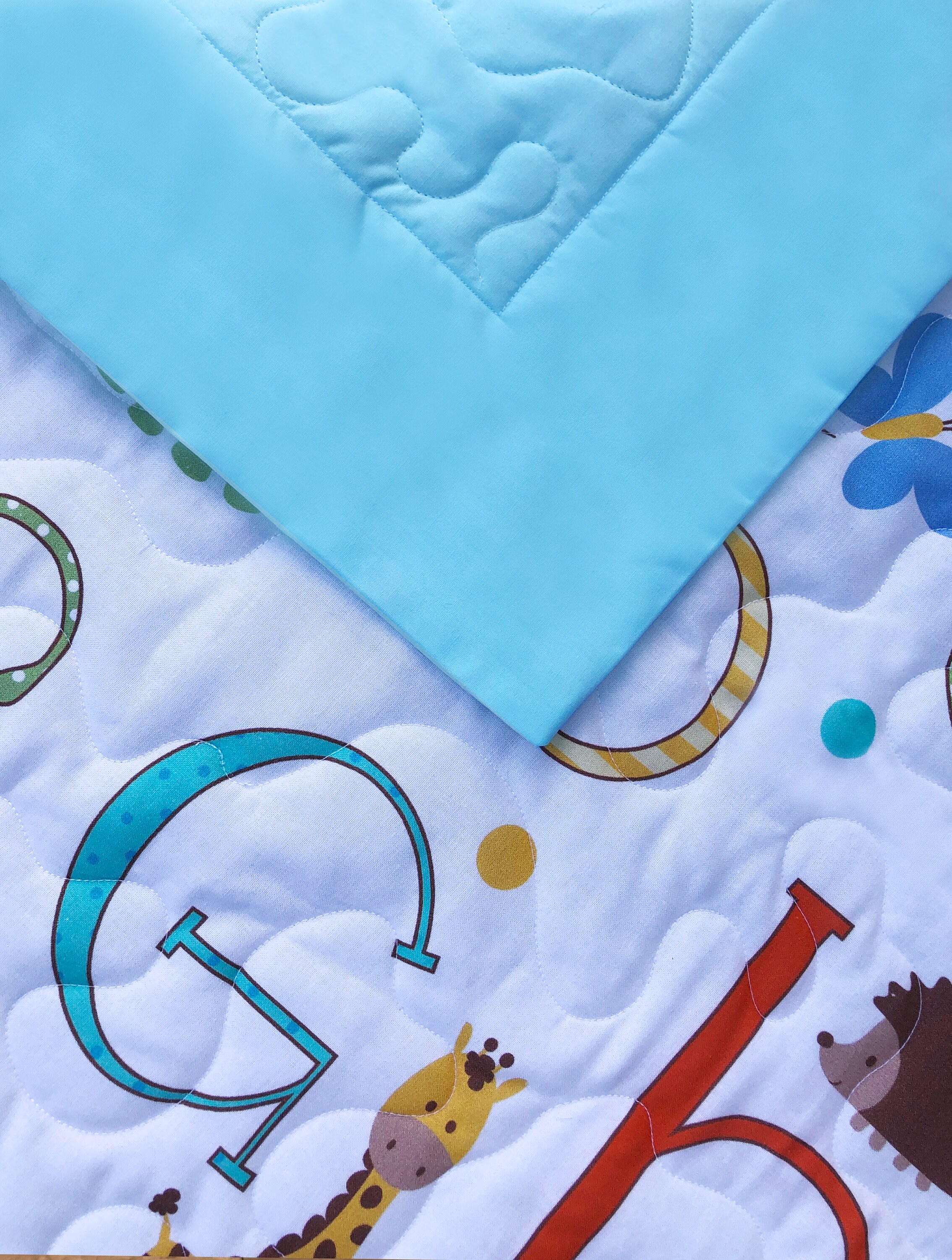 Handmade Alphabet Quilt Gender Neutral Baby Quilt Gender Etsy