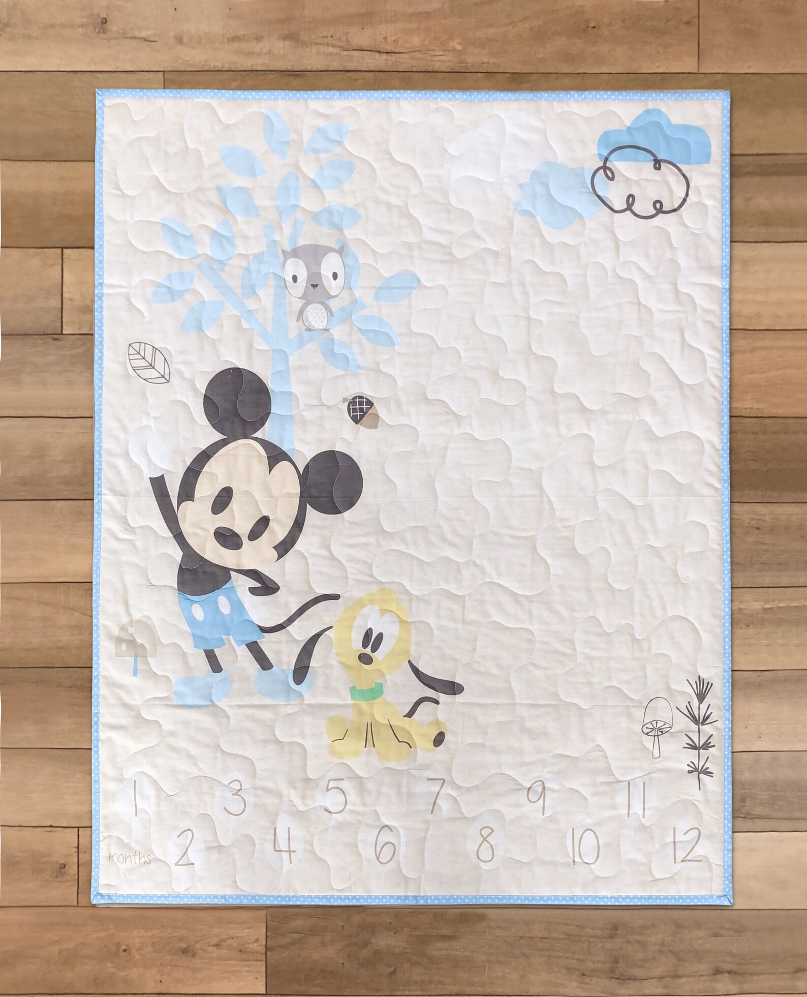 Baby Milestone Quilt Mickey Milestone Quilt Mickey Nursery Etsy