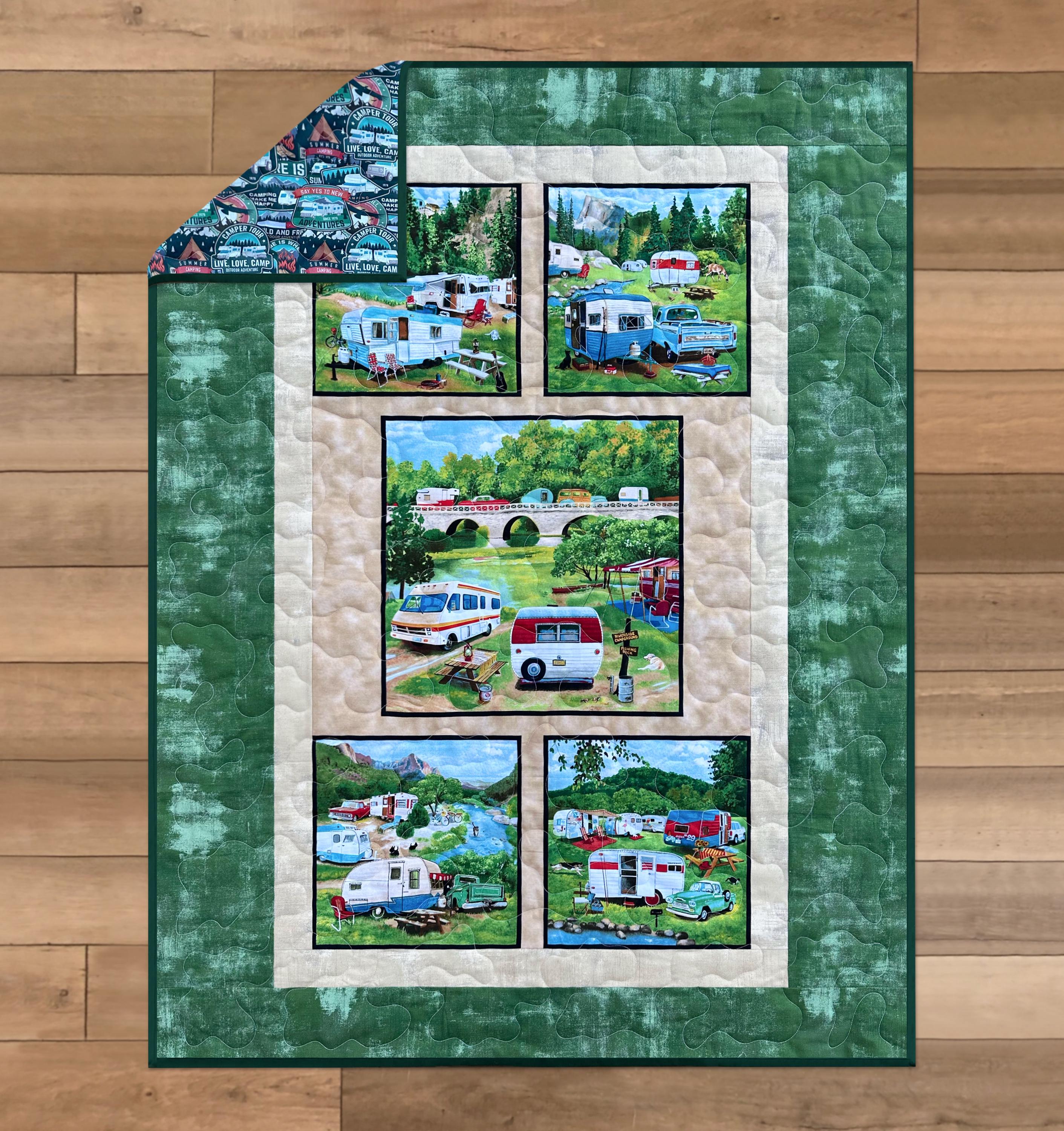 RV Camping Lap Quilt, Rv Vacation Lap Quilt, Rv Quilt, Quilt With ...