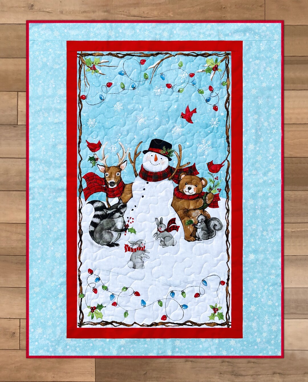 Christmas Quilt Handmade Christmas Quilt Christmas Quilt Etsy