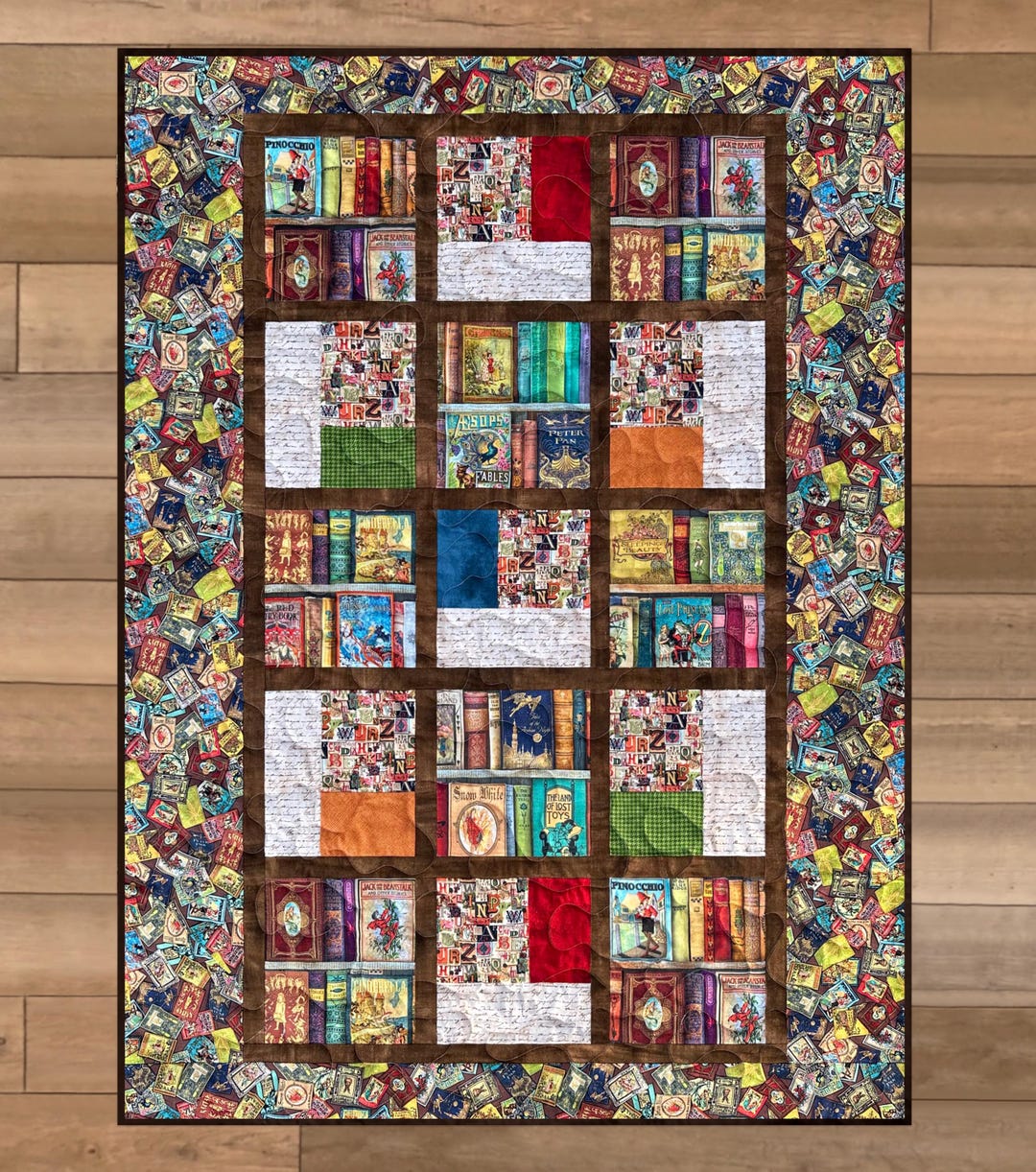 Handmade Book Quilt for Book Lover and Library - Etsy