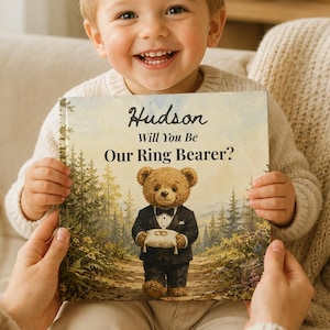 Ringträger Antrag Geschenk, personalisiertes Ringträgerbuch mit Namen, werden Sie unser Ringträger-Geschichtenbuch, Hochzeitsandenken