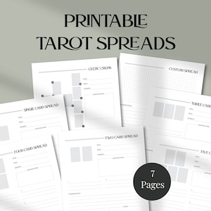 Druckbare Tarot Arbeitsblätter, Tarot Journaling, Loggen Sie Ihre Tarot Legungen, Tarot Sammelmappe Printables, Tarot Studie
