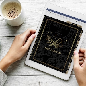 Diario de Tarot Digital, Libro de Tarot, Diario, Semanal, Mensual, Anual, Para Adobe Reader, Goodnotes, Notability, Aprende Tarot, PDF Interactivo