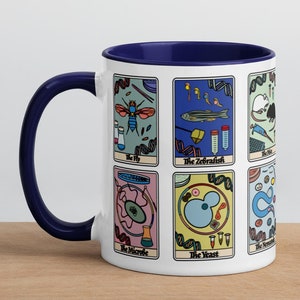 Tasse d'organisme modèle | Nématode C. elegans | drosophile mouche des fruits | Souris de laboratoire | Poisson zèbre D. rerio | Microbe E. coli | Mug Levure bourgeonnante