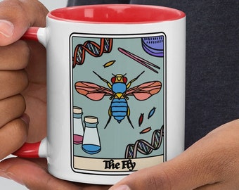 Drosophila Mug | Drosophila melanogaster | Fruit Fly Mug | Model Organisms | Mug with Color Inside