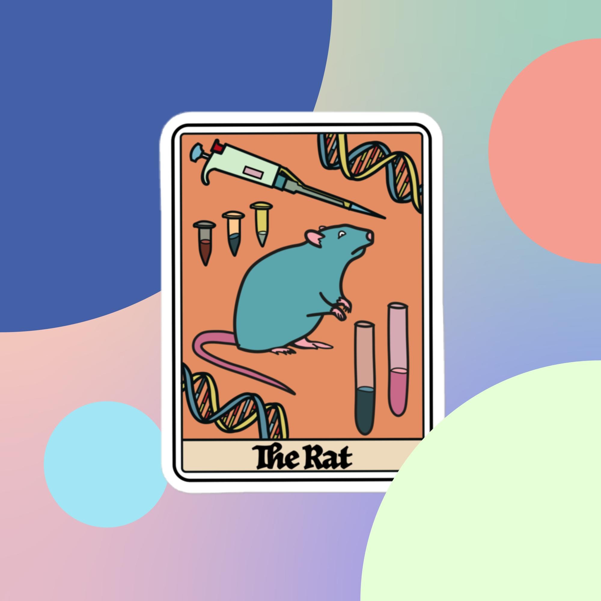 Lab Rats Stickers Lab Rat Sticker | Rattus Norvegicus Sticker | Lab Model Organism ...