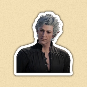 Baldur&#39;s gate 3 astarion sticker, vinyl sticker, BG3 sticker