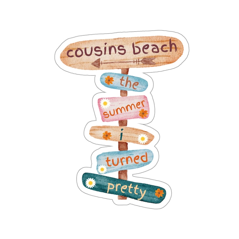 Cousins Beach Sticker, The Summer I Turned Pretty Sticker, Cute Sticker Stickers, Vinyl Stickers image 1