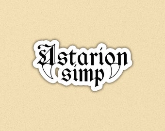 Baldur's gate 3 astarion sticker, Astarion Simp vinyl sticker