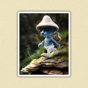 Smurf Cat Sticker, We Live We Love We Lie Cat Smurf Meme Sticker, Mushroom Cat Smurf, Tiktok Meme Shirt