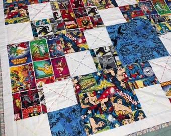 Superhero baby/toddler quilt