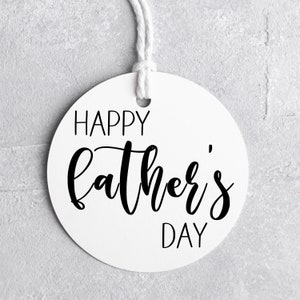 Ausdruckbare Geschenkanhänger Happy Father's Day | 2'' Rund | Vatertag Geschenkanhänger | Süßigkeits-Anhänger | Leckerli Anhänger | Sofort Download