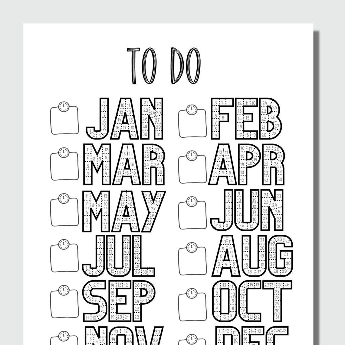 Printable 2024 Workout Tracker Daily Exercise Track Monthly Weight Loss