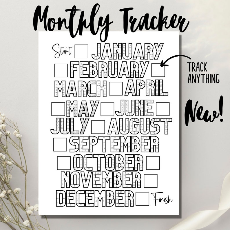 New 2025 Workout Tracker Printable Color and Track Miles, Steps, or
