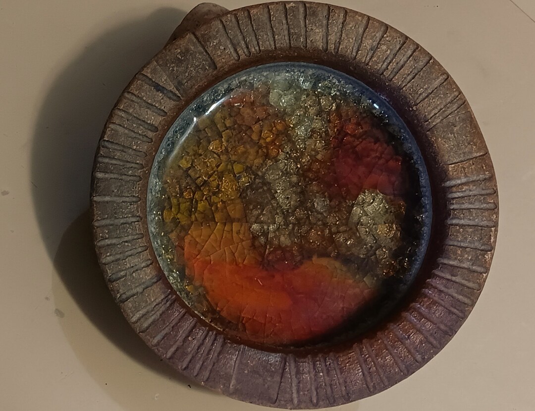 Richard Peeler Signed Pottery Stoneware Ashtray Midcentury Etsy