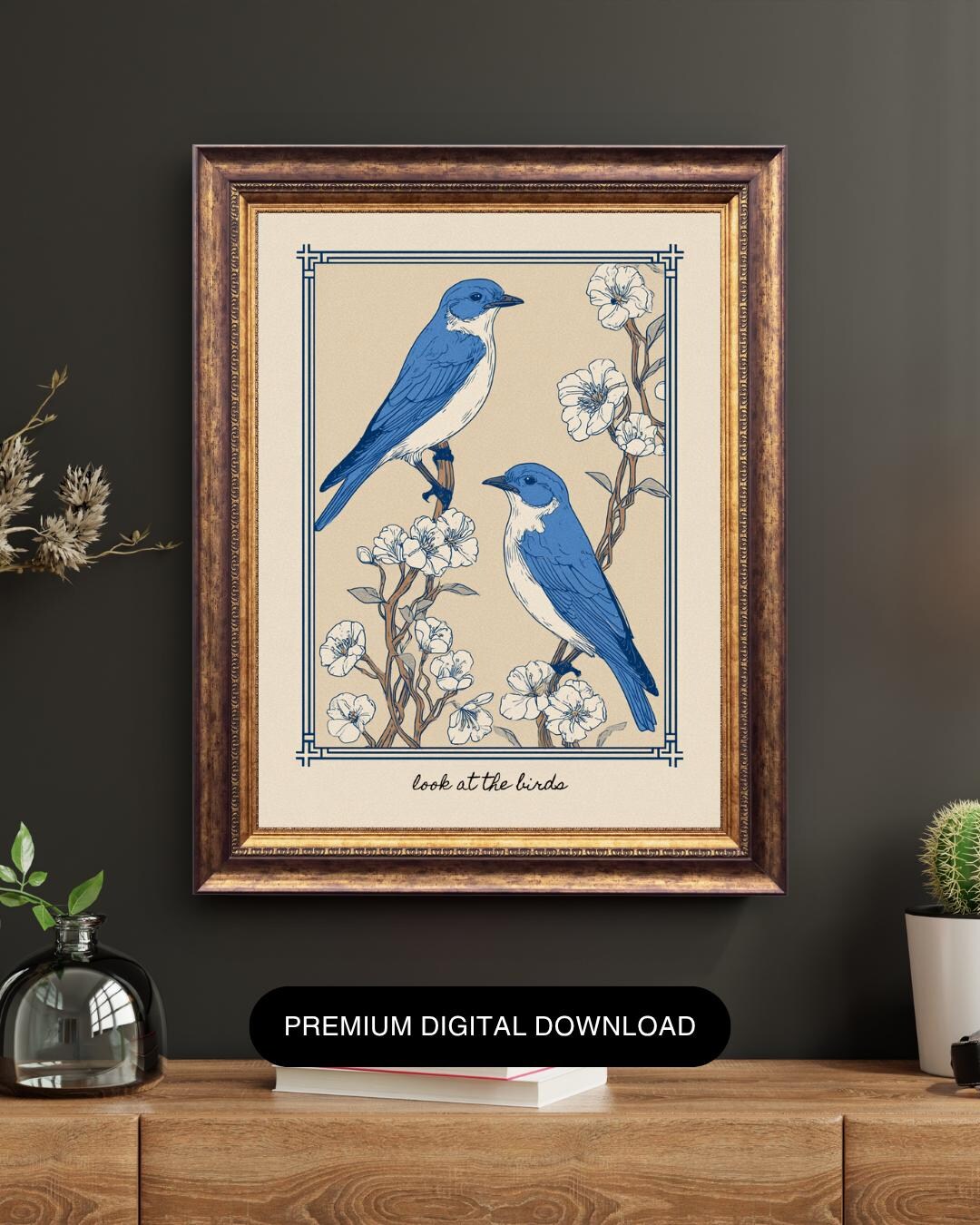Bluebird With Scripture Look at the Birds Bible Verse Wall Art | Printable Christian Print ...