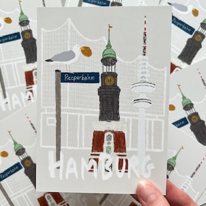 Postkarte A6 Hamburg