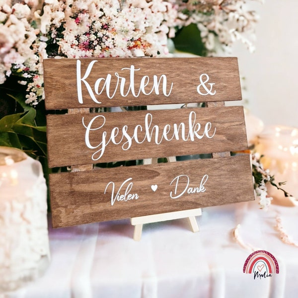 Wedding decoration gift table wooden sign