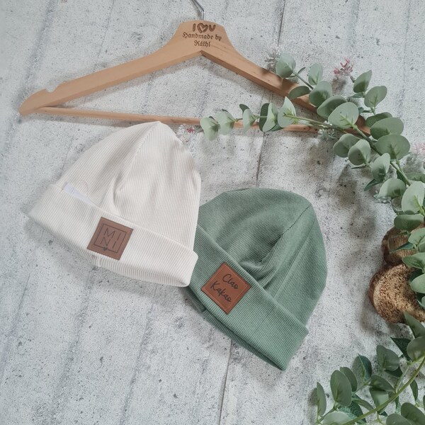 Hipster Beanie - hat with or without label for babies and children