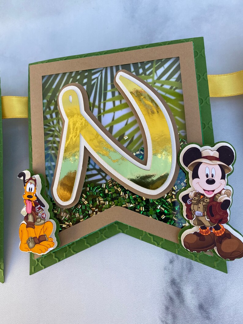 Safari Mickey High Chair Banner Jungle Shaker Banner - Etsy
