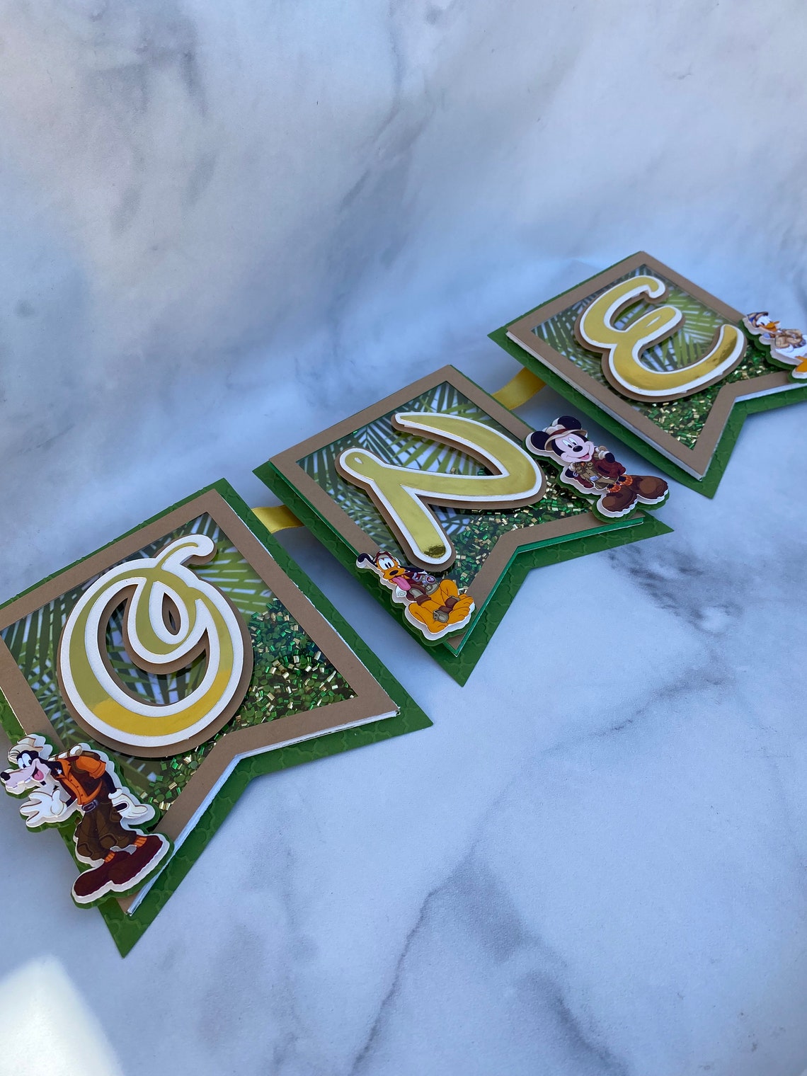 Safari Mickey High Chair Banner Jungle Shaker Banner - Etsy