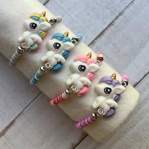 CUTE BABY UNICORN Stretch Bracelet|Colorful Heishi Bracelet for Kids|Colorful Unicorn Bracelet|Summer Fun Bracelet|Kid's Bracelets