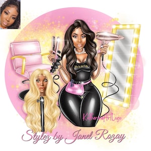 portretlogo kapper, cartoonlogo kapper, logo portret schoonheidssalon, cartoonlogo kapper, portret Master Braider-logo