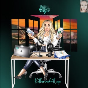 Logo kreskówki podcastera,Projekt logo podcastu,Prezent dla prezentera radiowego,Portret prezentera radiowego,Logo kreskówki prezentera radiowego,Logo kreskówki influencera