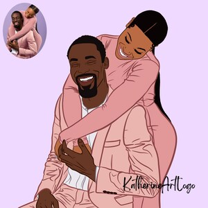 digital portrait from photo,portrait from photo,Couple Drawing digital portrait,Custom Couple Portrait,Couples Gift,Couple Painting
