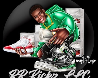 Sneaker shop cartoon portrait, footwear cartoon logo, shoe cartoon logo, sportswear cartoon logo, boutique shop cartoon logo portrait