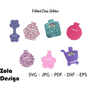 Münzhalter Vorlage SVG | Münzhalter SVG | Quater Keeper SVG | Quater Keeper Vorlage Svg | Portemonnaie Fob Svg | Schlüsselanhänger Svg Plotterdatei Für Cricut