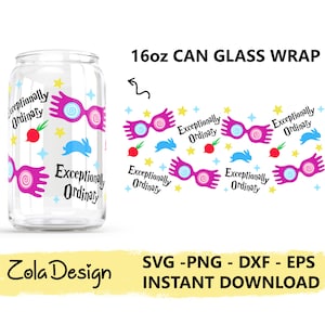 Luna Lovegoods LIBBEY Can Glass 16oz SVG | Libbey Glass Svg | Luna Libbey Can Glass Svg | Luna Svg | Luna Wrap Svg | Cut File For Cricut