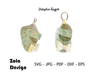 Portachiavi con scarpetta da bambino SVG / Modello portachiavi SVG / Modello portamonete SVG / Portachiavi SVG / Portachiavi in similpelle SVG / File di taglio per Cricut / Portachiavi
