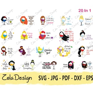 Princess Glass Bundle SVG / Princess Glass Svg / Snack Svg / Funny Quote SVG / Tshirt Design SVG / Cut File For Cricut /Silhouette Cut File
