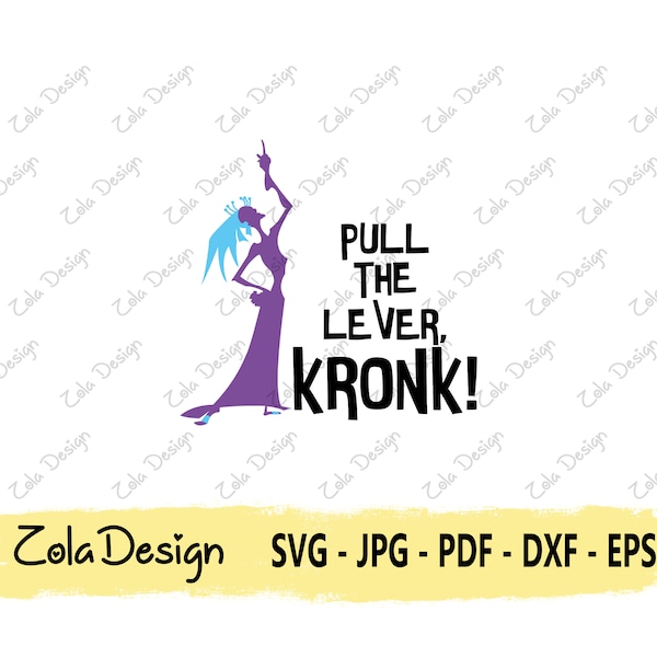 Yzma-SVG | Trek aan de hendel kroon Svg | Schurk citeer Svg | Grappig citaat Svg | T-shirt ontwerp SVG | Silhouet gesneden bestand | Bestand knippen voor de Cricut