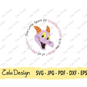 One Little Spark Of Inspiration Svg | Dragon Quote SVG | Funny Quote SVG | Tshirt Design Svg | Cut File For Cricut | Silhouette Cut File