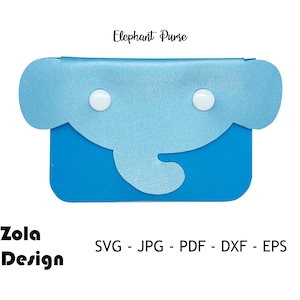 Elephant Purse Template SVG | Coin Purse Template SVG | Faux Leather Purse SVG | Cash Wallet TemplateSVG |PurseTemplate Cut File For Cricut