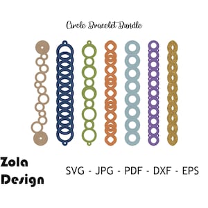 Circle Bracelet Template SVG | Leather Bracelet SVG | Bracelet Template Svg | Cuff Bracelet Svg | Cuff Template Svg | Cut File For Cricut
