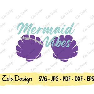 Sirène Vibes SVG | Sirène Svg | Princesse citation Svg | Petite Sirène Svg | Citation drôle SVG | Tshirt Design SVG | Couper le fichier pour Cricut