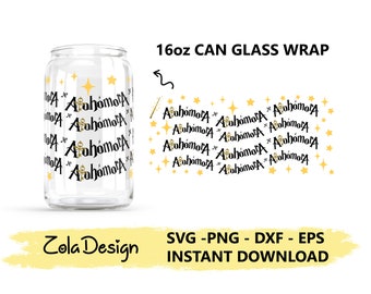Wizard Alohomora LIBBEY Can Glass 16oz SVG | Libbey Glass Svg | Harry Libbey Can Glass Svg | Wizard Wrap Svg | Cut File For Cricut