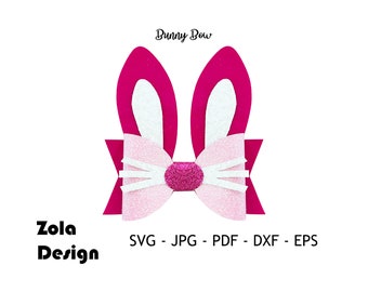 Easter Bunny Hairbow Template SVG | Hairbow Template SVG | St Patrick Bow SVG | Bow Template Svg | Hair Accessory Svg | Cut files for Cricut