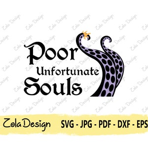Povero sfortunato SVG / Ursula Svg / Villain Svg / Little Mermaid Svg / Citazione divertente Svg / Villain / Tshirt Design Svg / Silhouette Cut File
