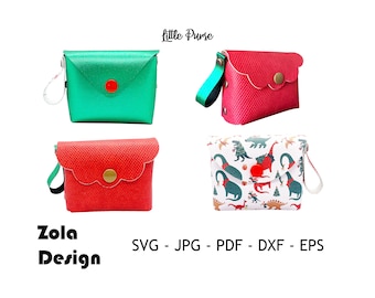 Kleine Munt Portemonnee Svg | Gift Bag Sjabloon Svg | Coin Purse Sjabloon SVG | Sweet Wedding Favor Gift Bag Sjabloon Svg | Bestand knippen voor Cricut
