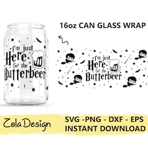 Aciio Coffee LIBBEY Can Glass 16oz SVG | Libbey Glass Svg | Harry Libbey Can Glass Svg | Harry Wrap Svg | Cut File For Cricut