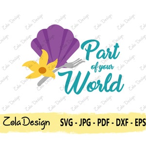 Une partie de votre monde SVG | Sirène Svg | Princesse citation Svg | Petite Sirène Svg | Citation drôle SVG | Tshirt Design SVG | Couper le fichier pour Cricut