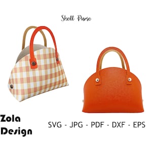 Shell Purse Svg | Modèle de sac cadeau Svg | Modèle de porte-monnaie SVG | Sweet Wedding Favor Modèle de sac cadeau Svg | Fichier de coupe pour Cricut