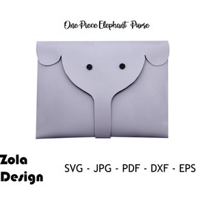 Elefant Portemonnaie Vorlage SVG,Geldbörse Vorlage SVG,Kunstleder Geldbörse SVG,Portemonnaie Vorlage SVG,Geldbörse Template Cut File
