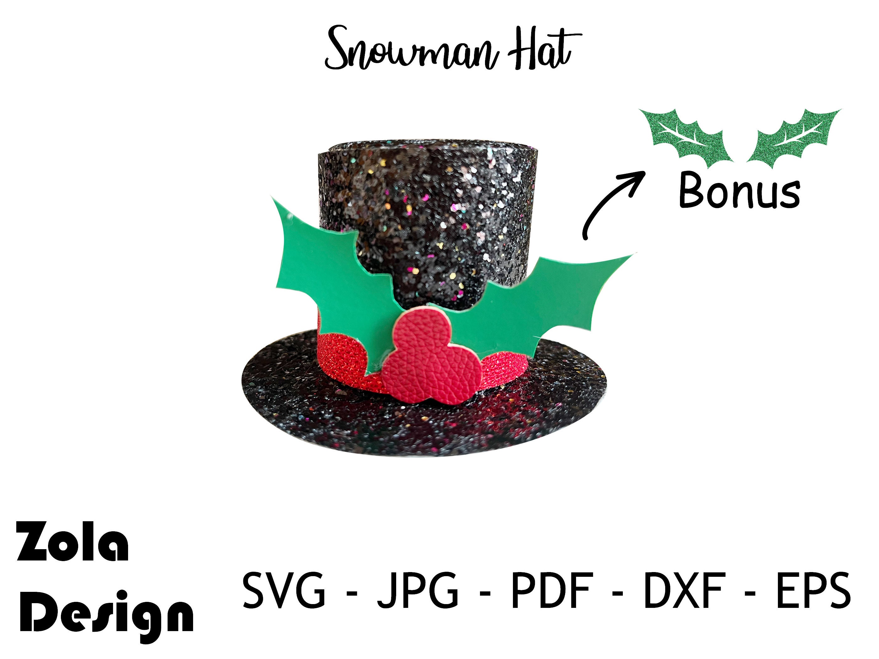 WILLBOND Mini Top Hat Christmas Crafts Kit Snowman Hats for Crafts Black  Christmas Top Hat hairbands and Christmas Glasses Frame for Holiday Craft