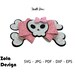 Skull Hairbow Template SVG | Hairbow Template SVG | Bow SVG | Leather ...